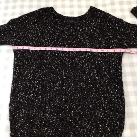 VINTAGE boyfriend American eagle outfitters black gold knit sweater small - Picture 9 of 13